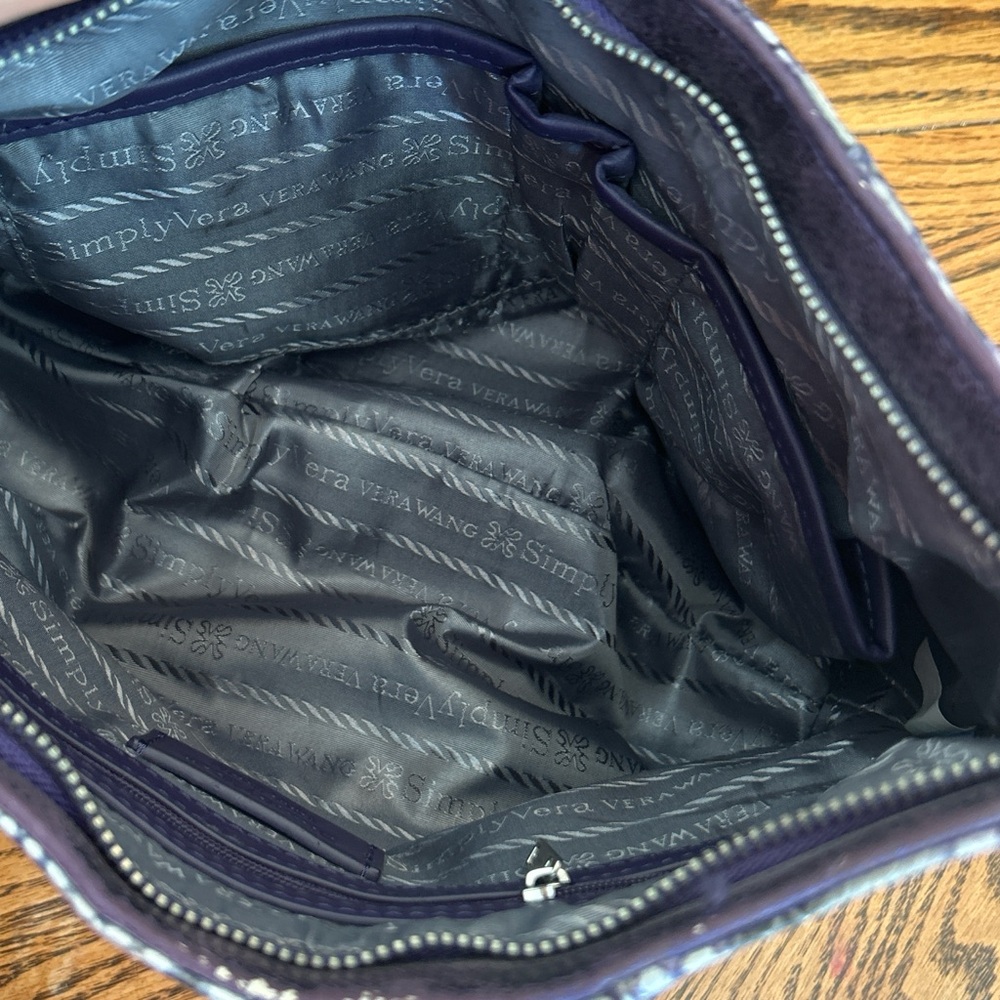 Simply Vera Vera Wang Elegant Purple and Gray Handbag